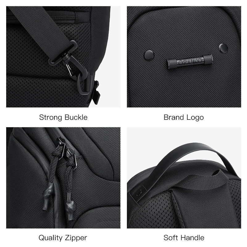 Ozuko Muilt Pockets กระเป ๋ าคาดหน ้ าอกความจุขนาดใหญ ่ กีฬากลางแจ ้ งสลิงกระเป ๋ าสะพายกันน ้ ํา