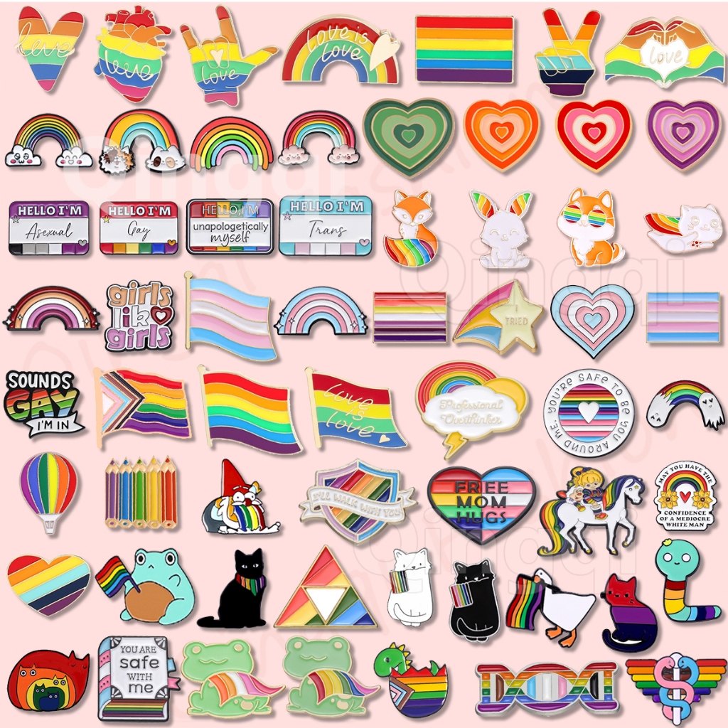 เข็มกลัด รูปธง Love Is Love Rainbow LGBT สีรุ้ง เหมาะกับของขวัญ สําหรับเพื่อนรัก