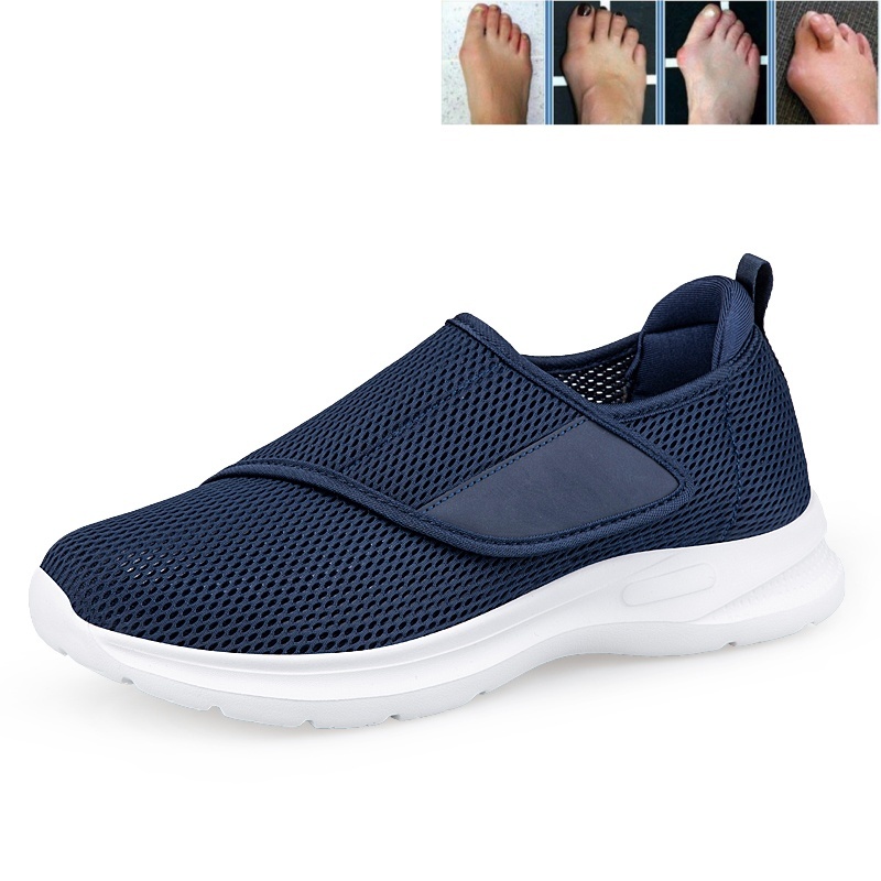 รองเท้าเบาหวานระบายอากาศฤดูร้อนสําหรับผู้ป่วยบวมเท้าและ hallux valgus แบบกลวง วัยกลางคนและผู้สูงอายุ