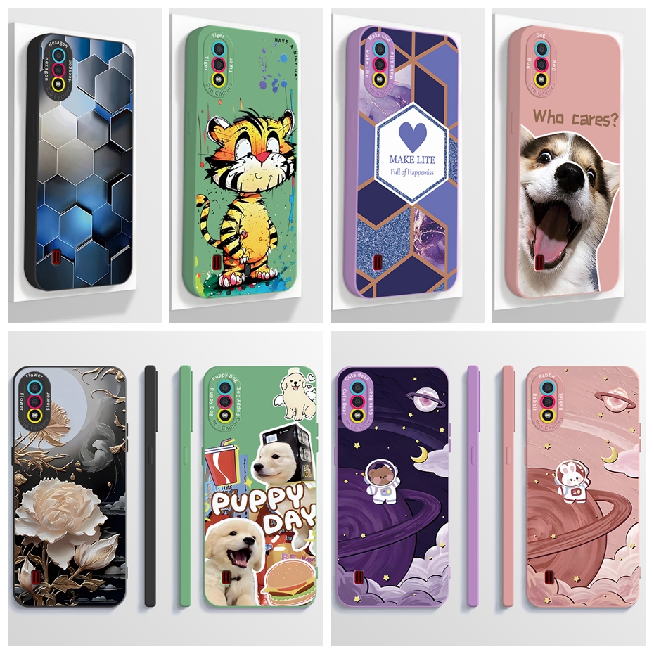 สําหรับ Samsung A01 A02 เคสโทรศัพท ์ Softcase ซิลิโคนเหลว Protector Smooth กันกระแทกกันชนออกแบบใหม ่