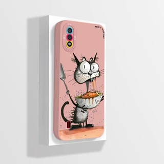 สําหรับ Samsung A01 A02 เคสโทรศัพท ์ Softcase ซิลิโคนเหลว Protector Smooth กันกระแทกกันชนออกแบบใหม ่