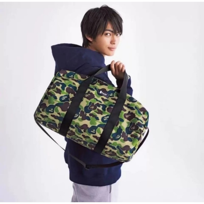 A BATHING APE นิตยสารญี่ปุ่น Annex Novo กระเป๋าคู่พร้อมหลังคาเรียงรายกระเป๋าเดินทาง