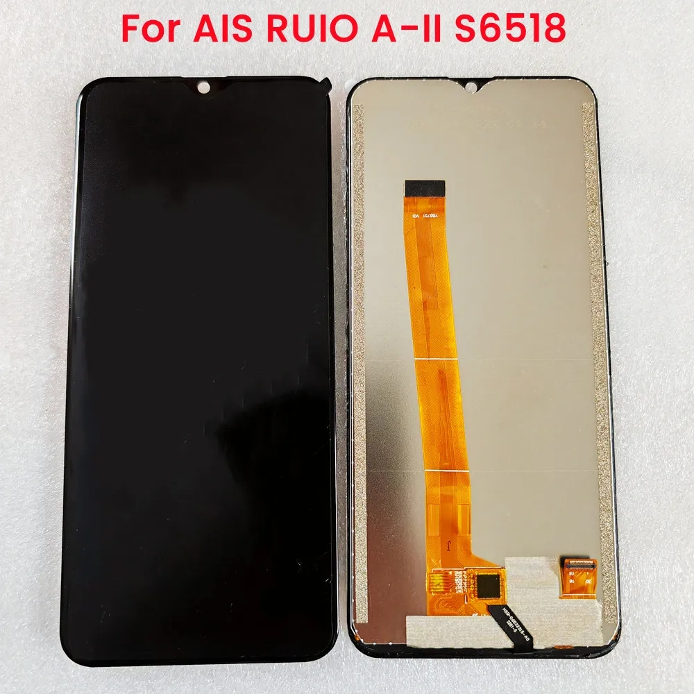 สําหรับ AIS RUIO S6518 A-II หน้าจอ LCD สําหรับ AIS RUIO S6518 จอแสดงผล Touch Screen Digitizer Assemb