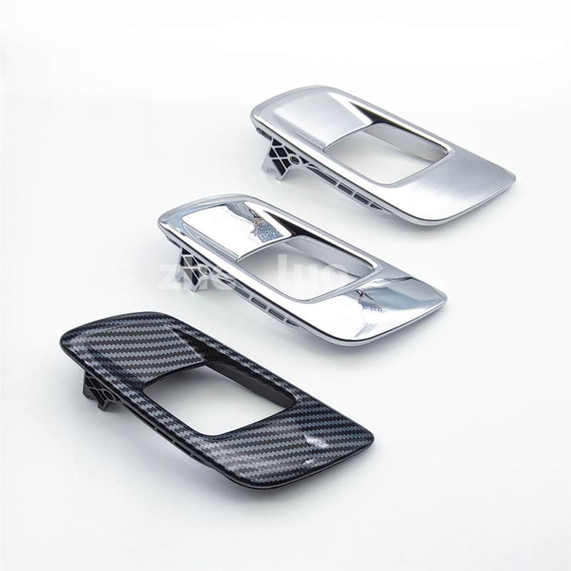 Zl Fit สําหรับ Ford Ranger 2012-2019 Mazda BT50 2012-2019 Everest 2015-2019 Silver Chrome Carbon Fibre ประตูด้านหน้าด้านในจับซ้ายและขวาด้านในหัวเข็มขัด