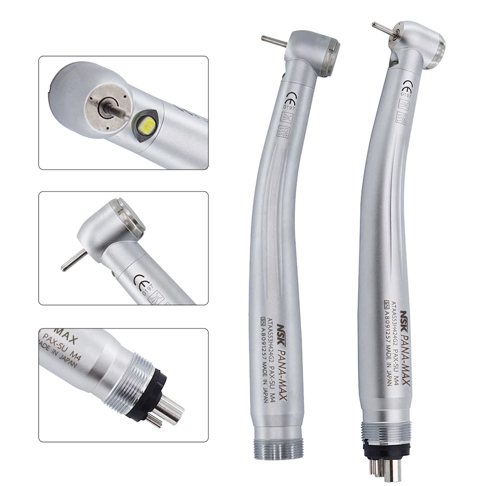 ไฟเบอร ์ ออปติกทันตกรรม NSK Dental PANA MAX E-generator LED 3 Way High Speed handpiece 2/4 Hole