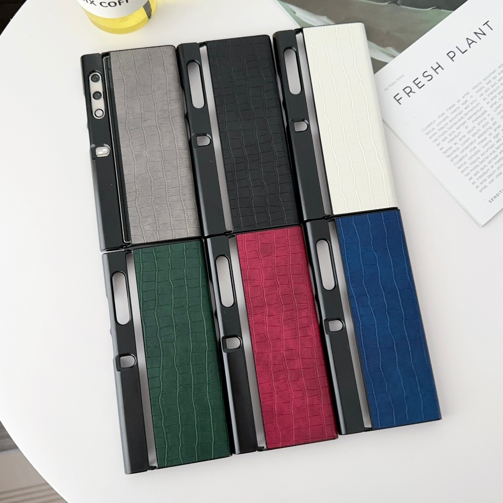 สําหรับ Honor Magic V กระเป๋า VS VS2 V2 Huawei Mate X2 X3 X5 เคสโทรศัพท์ข้อต่อไม้ไผ่รูปแบบ Slim Hard