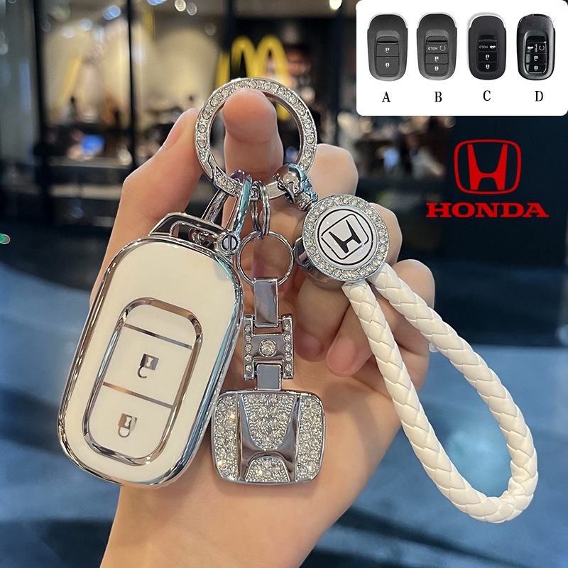 Honda 2/3/4 ปุ ่ มกุญแจรถรีโมทสําหรับ Honda CRV/HRV 2021-2024/Civic 2021-2024/CITY 2021-2024/Accord/BRV/WRV/CITY FIT พวงกุญแจฝาครอบกุญแจ