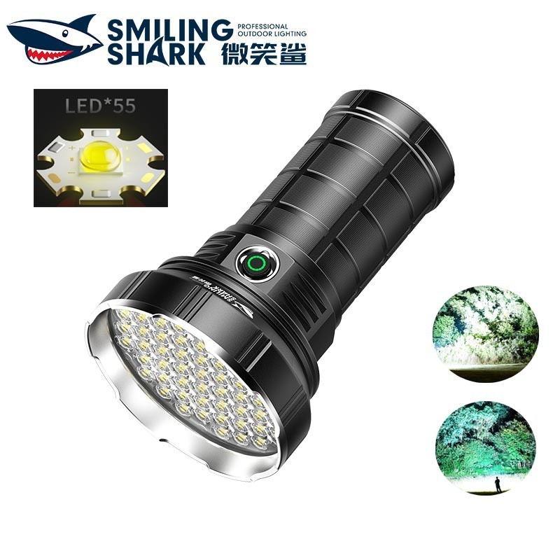Smilingshark SD5237 ไฟฉาย led 55*LED 13000lm คบเพลิง สว่างสุดๆ 5โหมด Type-C ชาร์จใหม่ได้ กันน้ำสำหรับการผจญภัยเดินป่าตั้งแคมป์กลางแจ้ง