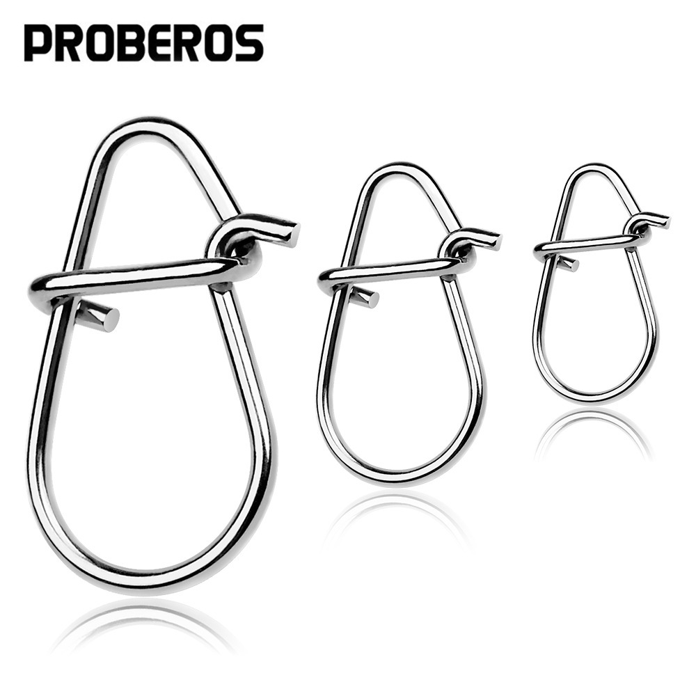 Proberos 30pcs/lot Gourd รูปร ่ างสแตนเลส Enhancement Pin 00-1-0-3-4 # อุปกรณ ์ ตกปลา Lure Connector หมุน Snap Tackle