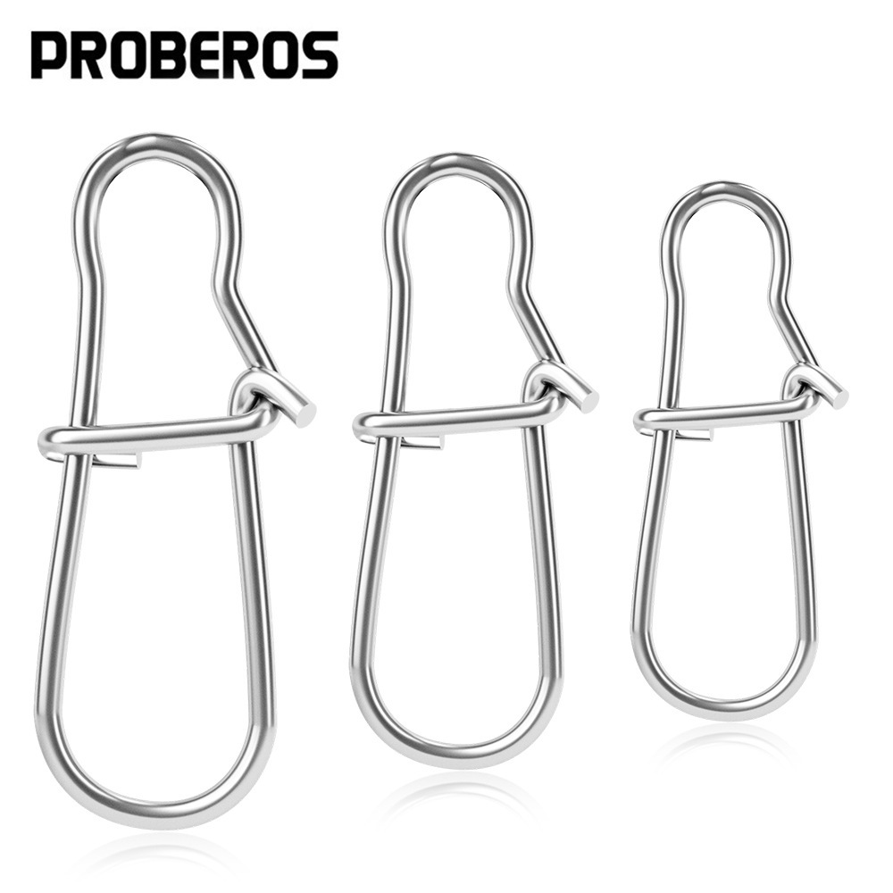 Proberos 30 ชิ ้ น/lot สแตนเลส Enhancement Pin 00-1-2-3-4-5-6-7-8 # Lure Connector แหวนหมุน Snap Sea Fishing Tackle