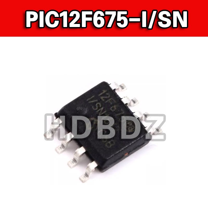 PIC12F675-I/SN 12F675 SOP8  PIC IC SMD 8BIT ชิปไมโครคอนโทรลเลอร์หน่วยความจําแฟลช