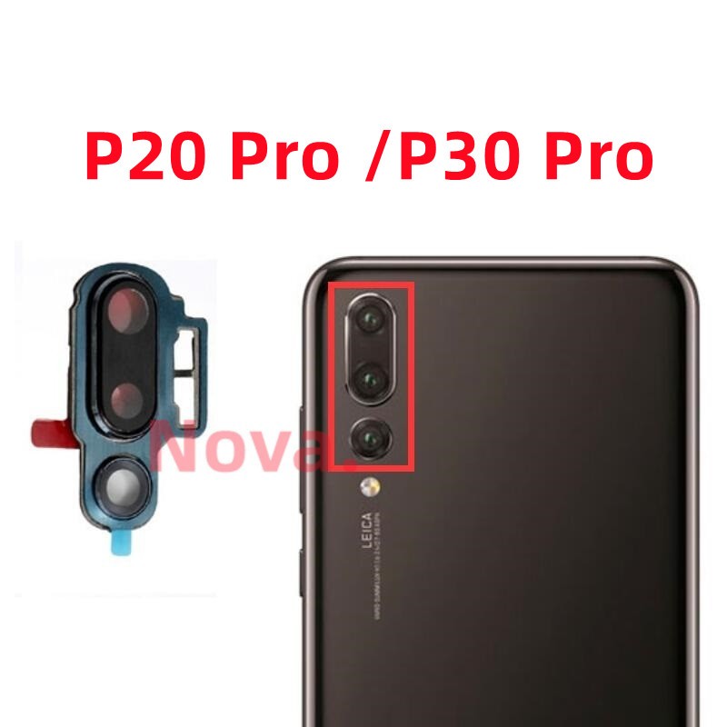 เลนส์กล้อง + กรอบสําหรับ Huawei P20 Pro / P30 Pro โทรศัพท์มือถืออะไหล่ทดแทน