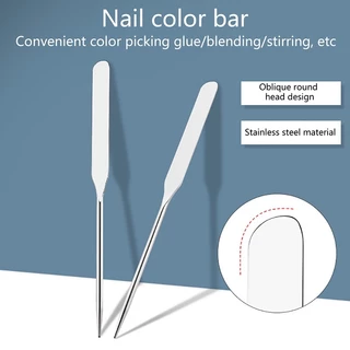 สแตนเลส Dual Heads Makeup Toner Spatula Mixing Stick Foundation ครีมผสมเครื่องมือเครื่องสําอาง Make Up เครื่องมือพร้อมกระเป๋า