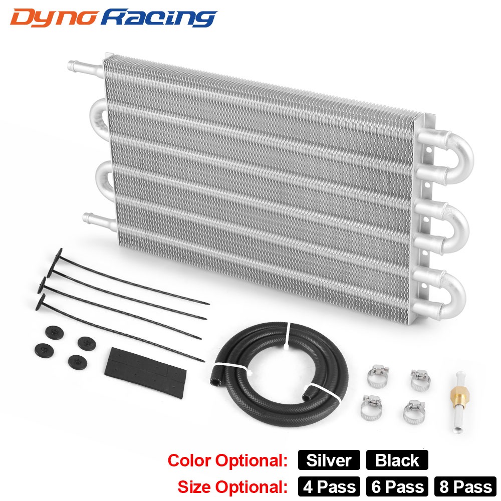 4 แถว 6 แถว 8 แถวอลูมิเนียมรีโมทเกียร ์ Oil Cooler ชุดแปลงหม ้ อน ้ ําแบบแมนนวลอัตโนมัติ