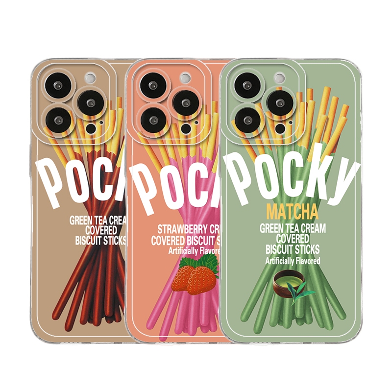 Personal Creative Pocky บิสกิตซิลิโคนสําหรับ IPhone 16 16E 15 14 14Pro 14Plus 14Promax 11 12 13 Pro PoMax XS XR XSMAX 6/6s 7/8 Plus ปลอก