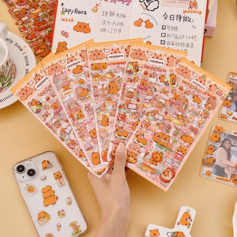 6 ชิ ้ นสติกเกอร ์ บัญชีไดอารี ่ โปร ่ งใส DIY อัลบั ้ มสติกเกอร ์ มือตกแต ่ งบัญชี