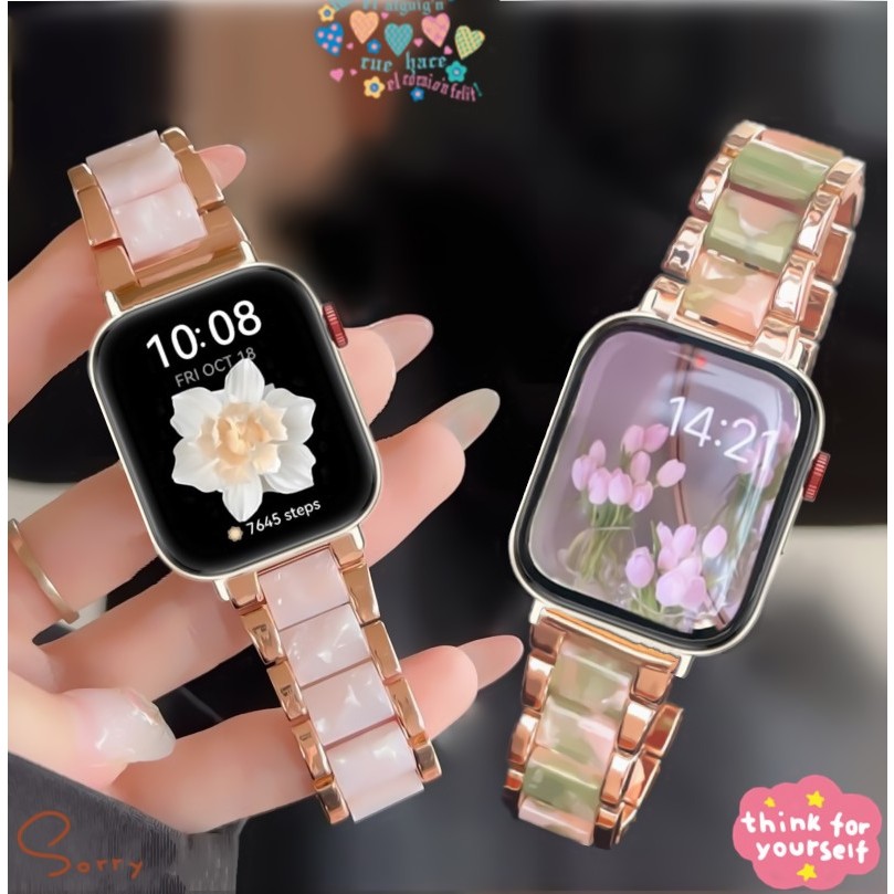 Elegant Metal Resin Strap For Huawei watch Fit 4 สาย Huawei watch Fit 4 Pro สายนาฬิกา Huawei Watch F