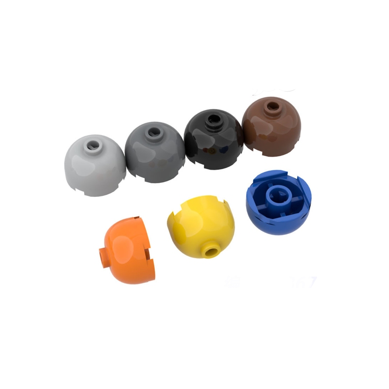 10 ชิ้น/ล็อตอิฐรอบและกรวยชิ้นส่วนอิฐอิฐรอบ 2x2 โดมด้านบน - Hollow Stud Building Blocks 30367 DIY การศึกษาของเล่น
