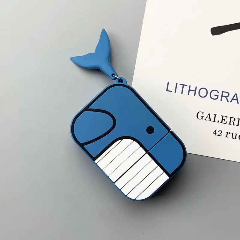 3D whale และ Shark สําหรับ Airpods Pro3 กรณีกันกระแทก 3D หูฟังสําหรับ AirPods Pro3 4/4 (ANC) Pro2 3 