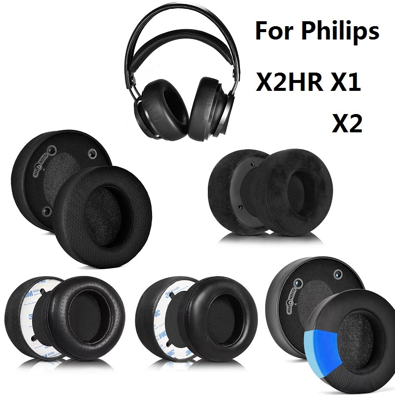 อัพเกรดแผ ่ นรองหูสําหรับ Philips Audio Fidelio X2HR X1 X1S X2 เปลี ่ ยนของแท ้ หนังแกะ Leather/Cooling เจล Earmuffs หูครอบคลุมหมอนหู