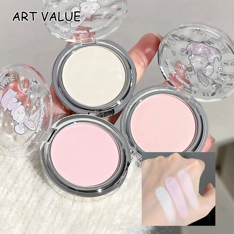 Art VALUE Rabbit Monochrome Highlighter Powder Natural Matte Brighten Facial Outline Puple สีชมพูวาดโกหก Silkworm Highlight Palette NO.A88