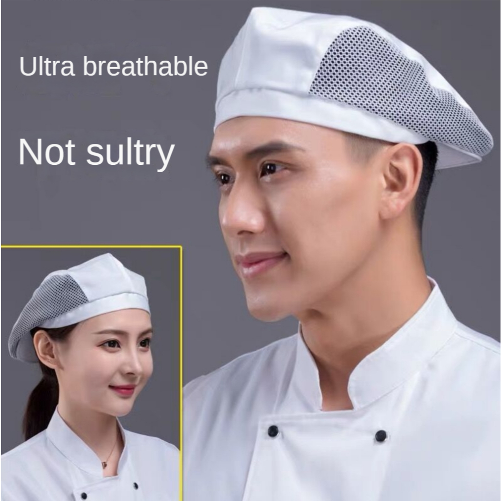 พร ้ อมสต ็ อกโลโก ้ ที ่ กําหนดเองหมวกเชฟระบายอากาศกันฝุ ่ นหมวกครัวผู ้ ชายหมวกเชฟร ้ านอาหารหมวกทํางานชุดหมวกเชฟ ราคา ถูกที่สุด ดีลบีเคเค แกลเลอรีภาพที่ 8