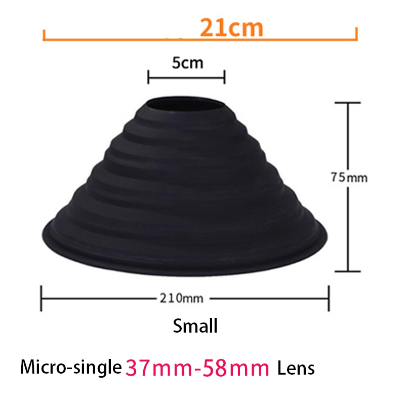 Bizoe เลนส์ฮู้ดกล้อง ซิลิโคน กันแสงสะท้อน R5 Micro-single รูปที่ 5