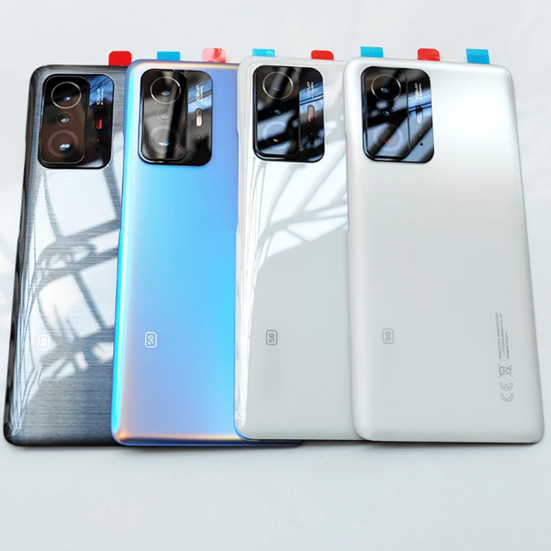 Original ฝาครอบกระจกด้านหลังสําหรับ Xiaomi 11T Pro 5G ด้านหลังเปลี่ยนแบตเตอรี่,ฝาครอบด้านหลัง Mi11T พร้อมเลนส์กล้อง