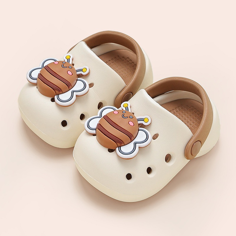 AYUER รองเท้าแตะ ลายการ์ตูนผึ้ง กันลื่น เหมาะกับเดินชายหาด DIY สําหรับเด็กอายุ 1-6 ปี
