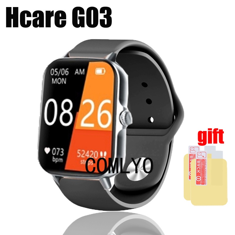 สําหรับ Hcare GO3 GO 3 สายสมาร ์ ทวอทช ์ ซิลิโคนนุ ่ มกีฬา Band ฟิล ์ มกันรอยหน ้ าจอ