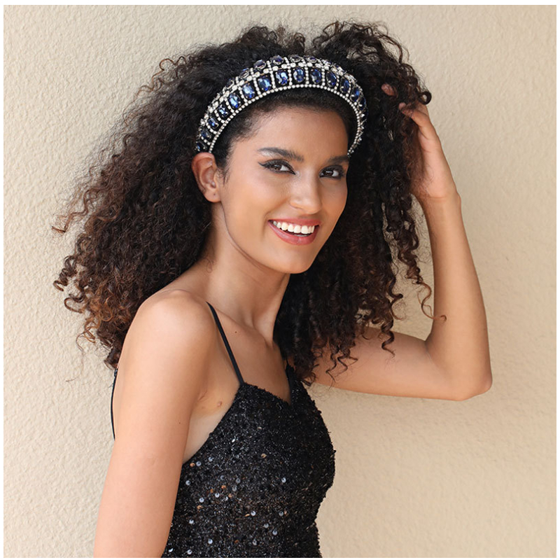 ยางรัดผมสไตล์บาร็อค ยางรัดผมหนาเพชร ยางรัดผมหรูหราหรูหราหรูหรา เครื่องประดับผมสําหรับเด็กผู้หญิง - รูปที่ 2