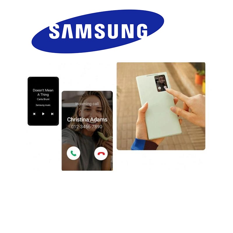 Original Galaxy S24 Ultra กระจกแนวตั ้ งดูกระเป ๋ าสตางค ์ โทรศัพท ์ สําหรับ Samsung Galaxy S24Plus SM-S928B สมาร ์ ทดูกระเป ๋ าสตางค ์ กรณี