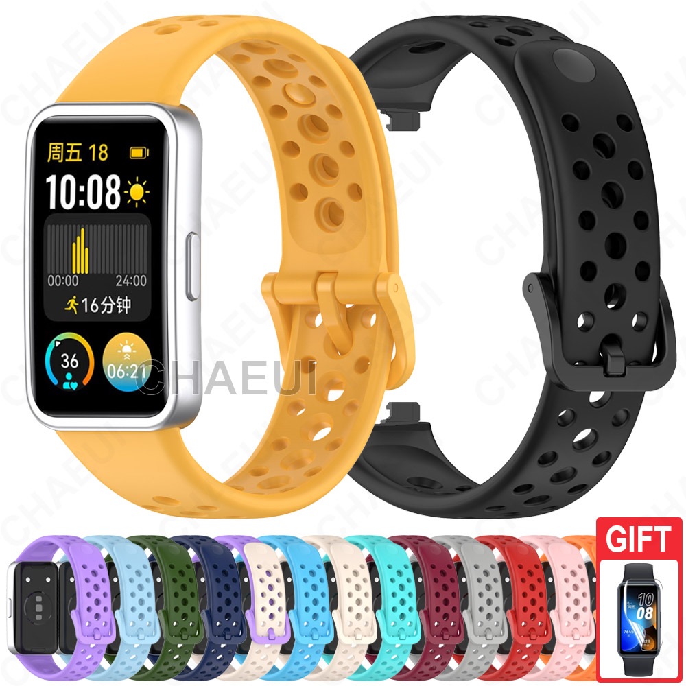 สายรัดซิลิโคนอุปกรณ์เสริมสร้อยข้อมือสําหรับ Huawei Band 11 Pro 10 9 8 7 6 / Honor Band 7 6