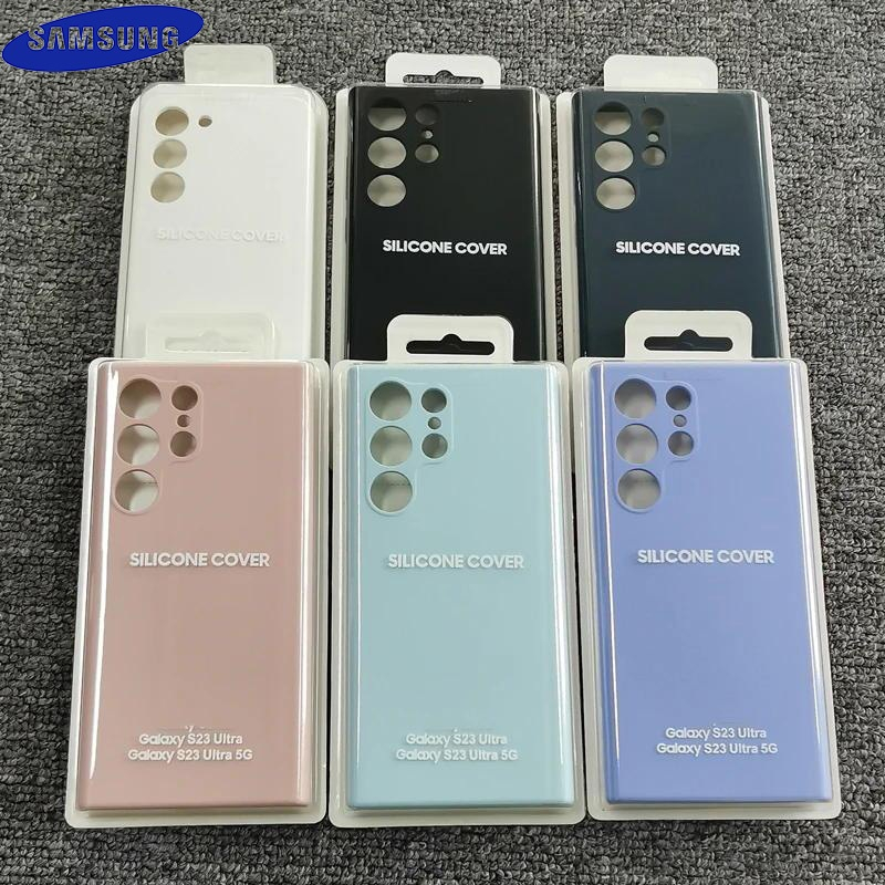 เคสโทรศัพท์มือถือ ซิลิโคนนิ่ม แบบเต็มเครื่อง สีพื้น สําหรับ Samsung Galaxy S23 S24 Plus Ultra S23Ultra S23+ S24+
