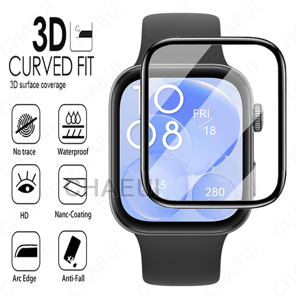 ฟิล์มกันรอยหน้าจอ 3D คลุมทั้งหมดสําหรับ Huawei Watch Fit 5 4 Pro 3 2 / Huawei Watch Fit Special Edition