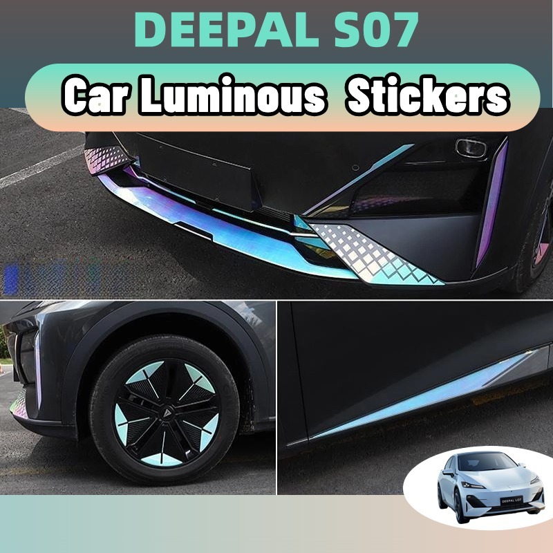 Changan deepal s07สติ๊กเกอร์เปลี่ยนสีรถ สติ๊กเกอร์แร็ปรถ สติกเกอร์ขอบล้อ ที่มีสีสัน ส่องสว่างในเวลากลางคืน ติดตั้งง่ายทำ อุปกรณ์เสริมรถยนต์