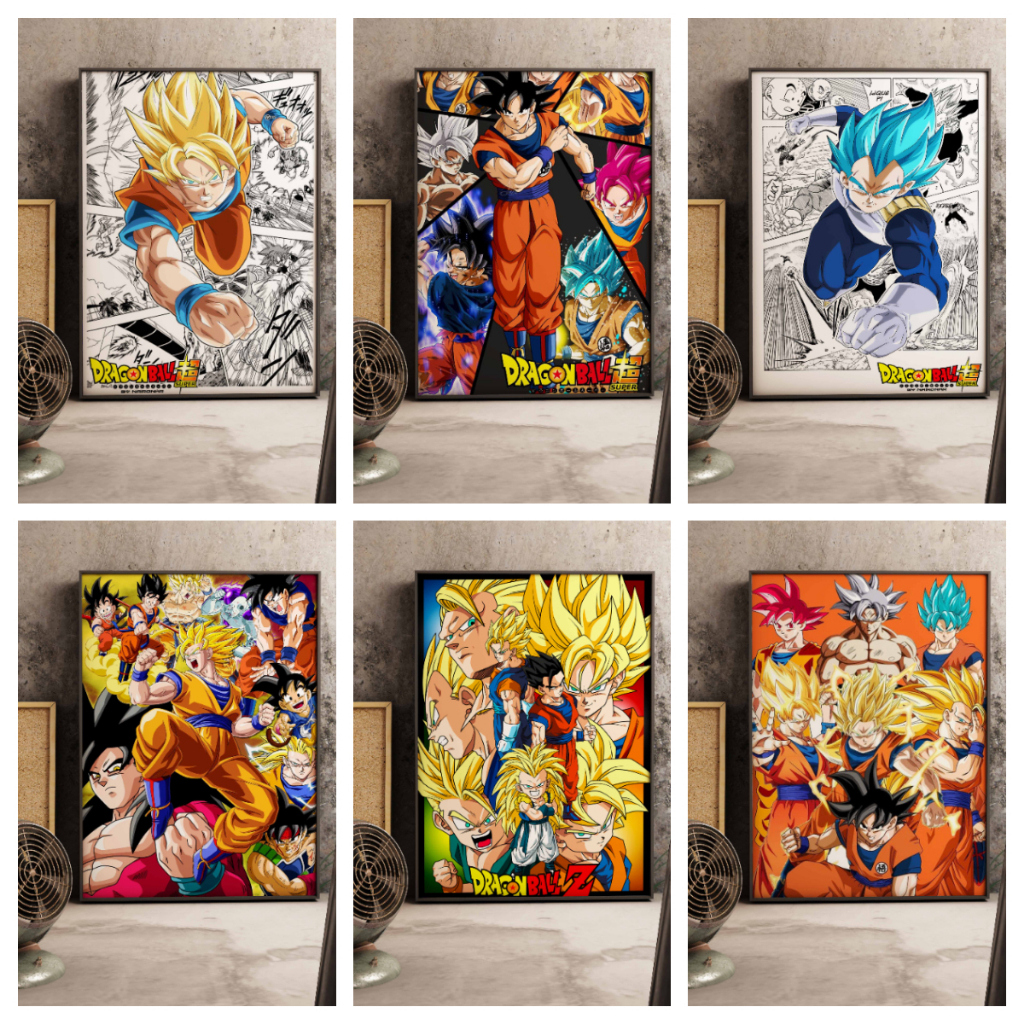 โปสเตอร ์ วินเทจ Dragon Ball การ ์ ตูนอะนิเมะรูป Goku Kakarotto อะนิเมะมังงะผนังโปสเตอร ์ ผ ้ าใบพิมพ ์ wall art decor – โปรปัง
