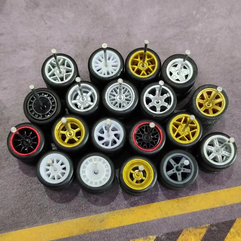 1/64 รถโลหะผสมล้อ 10.8 มม.11.2 มม.BBS ADVAN CE28 JDM ยางยางสําหรับ 1:64 Mini ของเล่นรถล้อร้อน/Matchbox/Domeka/Tomy