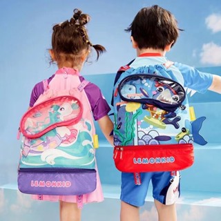 New!กระเป๋าว่ายน้ำเด็ก แยกส่วนเปียกและแห้ง กันน้ำ PVC ถุงใส่…