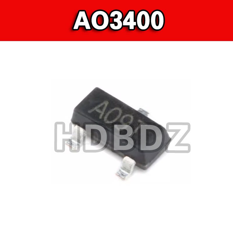100pcs AO3400 A09T SOT23 AO3400A  A09T 2.5A  N ช่อง MOS Field Effect Management IC SMD
