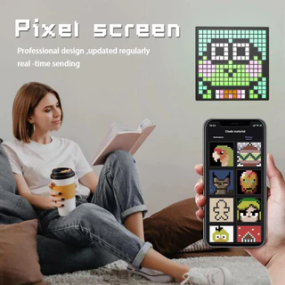 Led Matrix Pixel Display สมาร์ทหน้าจอ APP ควบคุมโปรแกรม Night Light Digital Pixel กรอบรูปเกมตกแต่งห้องตารางโคมไฟ