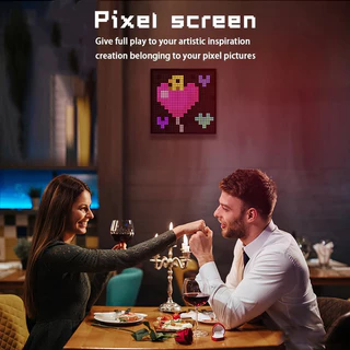 Led Matrix Pixel Display สมาร์ทหน้าจอ APP ควบคุมโปรแกรม Night Light Digital Pixel กรอบรูปเกมตกแต่งห้องตารางโคมไฟ