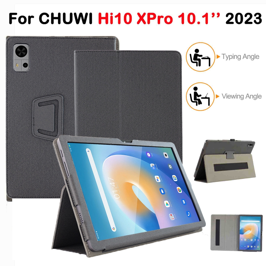 สําหรับ Chuwi Hi10 XPro 10.1 นิ้ว 2023 คุณภาพสูงผิวรู้สึกหนัง PU shell หลายมุม stent ฝาครอบกรณี chuw