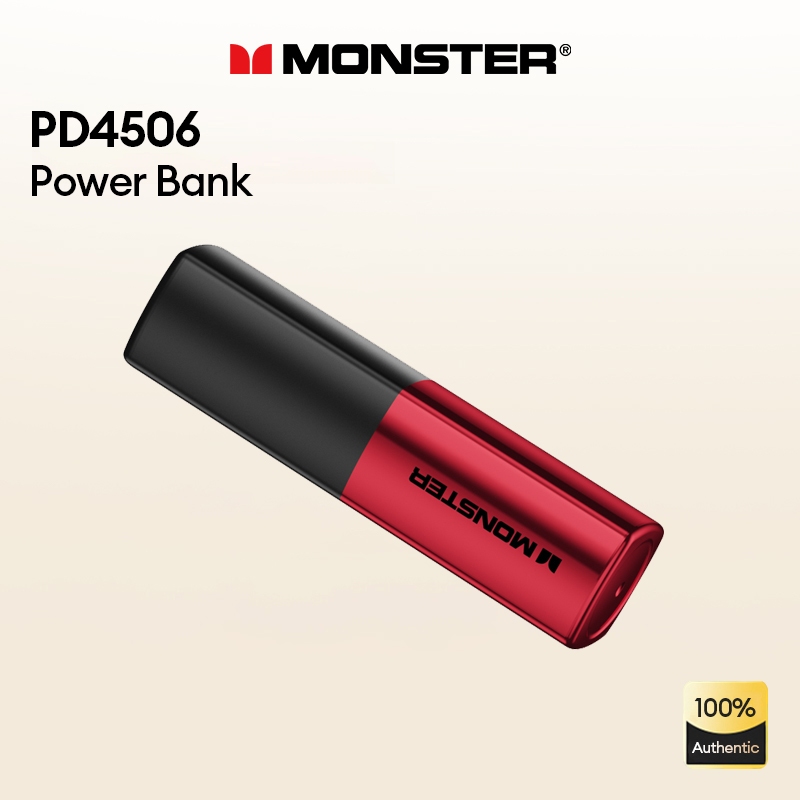 Monster PD4506 Power Bank Charger อายุการใช ้ งานแบตเตอรี ่ ความจุขนาดใหญ ่ 2700mAh ขนาดกะทัดรัดแบบพกพา