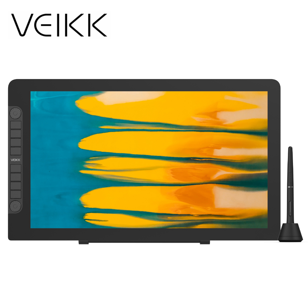 Veikk VK2200 Pro กระดานวาดภาพอิเล็กทรอนิกส์ปากกาจอแสดงผลกราฟิก 21.5 นิ้วหน้าจอ IPS/เอียง/ขาตั้ง/ฟิล์
