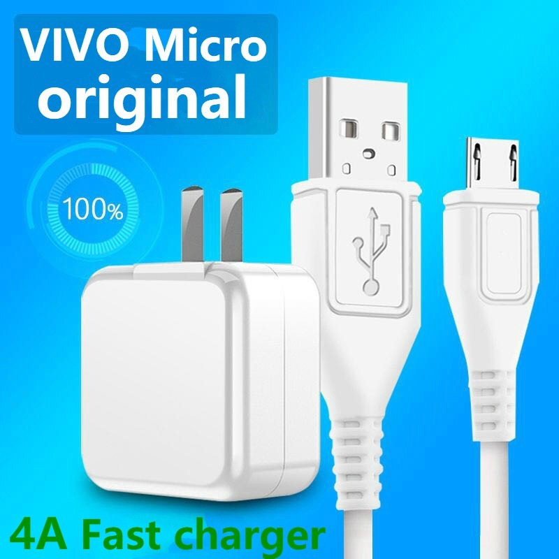 Original Vivo Charger Micro USB Cable adapter แท้ 100% Vivo X7 X9 X20 V7 V9 Y11 Y12 Y15 Fast Charger