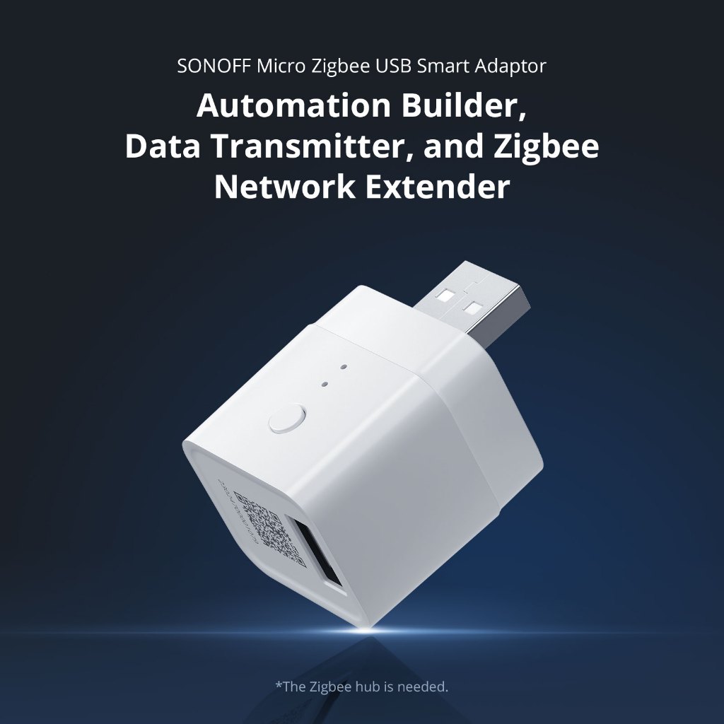 Sonoff ZBMicro Zigbee Micro USB สมาร ์ ทอะแดปเตอร ์ Fast Charging EFR32MG21 กว ้ าง Transmit ครอบคลุมการควบคุมเสียง eWeLink Alexa Google