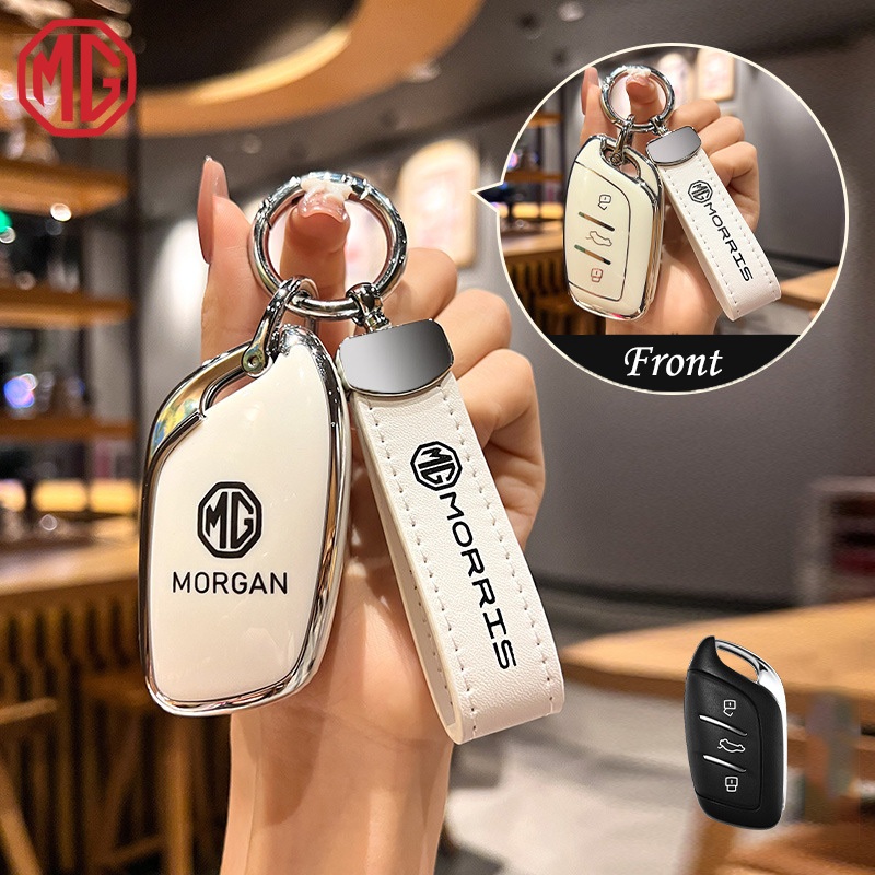 MG เคสกุญแจสําหรับ MG S5 EV/ใหม่ MG3/MG3 Hybrid+/MG4/MG5/MG VS/MG HS/MG ES พวงกุญแจรวมทุกอย่างฝาครอบ