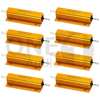 OneAudio RX24 100w ตัวเพิ่มค่าโอม 2Ω 100 วัตต์ 4Ω 100 วัตต์ ตัวต้านทานสายไฟแบบ 2โอม 4โอม R ดัมมี่โหลด เปลือกอลูมิเนียม เปลือกโลหะ พลังงานสูง ต้านทานการกระจายความร้อน