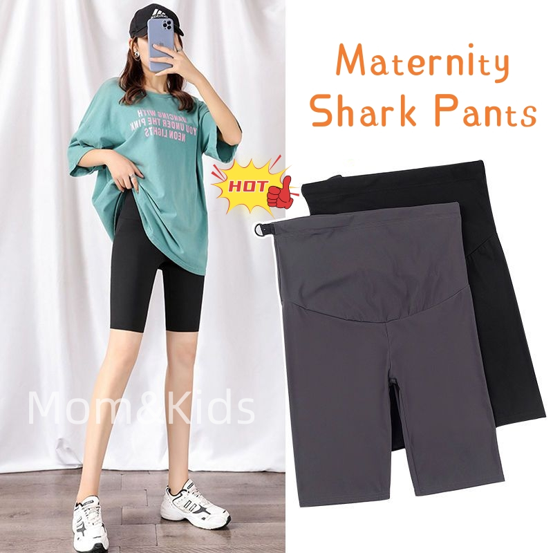 แม่ & เด็กเลกกิ้งคนท้องกางเกงคนท้องด้านนอกสวมใส่ห้าจุดกางเกงฉลามกางเกงนิรภัยตั้งครรภ์กางเกงขาสั้นโยคะชุดคลุมท้อง